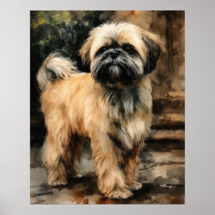 Poster d'impression Lhasa Apso Dog Art