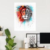 Poster d'impression Lion ! (Bureau à domicile)