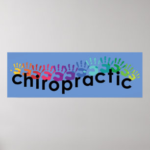 Poster d'impression main chiropratique 36x12