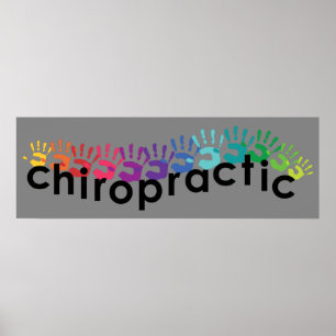 Poster d'impression main chiropratique 36x12