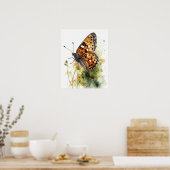 Poster d'impression Meadow Fritillen Papillon (Cuisine)