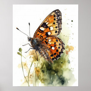 Poster d'impression Meadow Fritillen Papillon