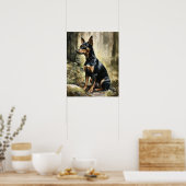 Poster d'impression Miniature Pinscher Dog Art (Cuisine)