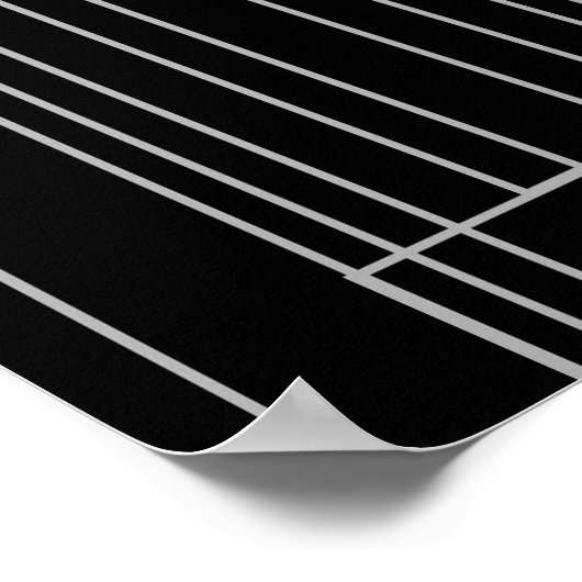 Poster d'impression monochrome Art déco (Coin)