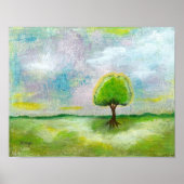 Poster d'impression Oh Happy Day de la peinture or (Devant)