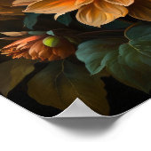 Poster d'impression Orange Dahlias (Coin)
