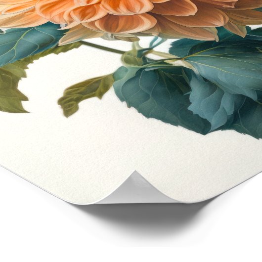 Poster d'impression Orange Dahlias (Coin)