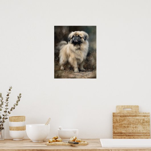Poster d'impression Pekingese Dog Art (Cuisine)