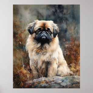 Poster d'impression Pekingese Dog Art