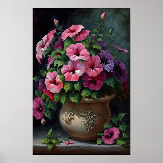 Poster d'impression Pink Petunias (Devant)