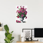Poster d'impression Pink Petunias (Bureau à domicile)