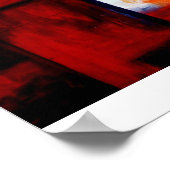 Poster d'impression Red Abstrait Art (Coin)