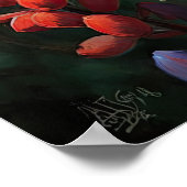 Poster d'impression Red Lupine Flower Art (Coin)