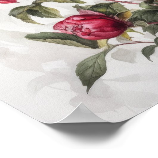 Poster d'impression Red Peonies (Coin)