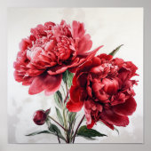 Poster d'impression Red Peonies (Devant)