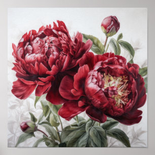 Poster d'impression Red Peonies