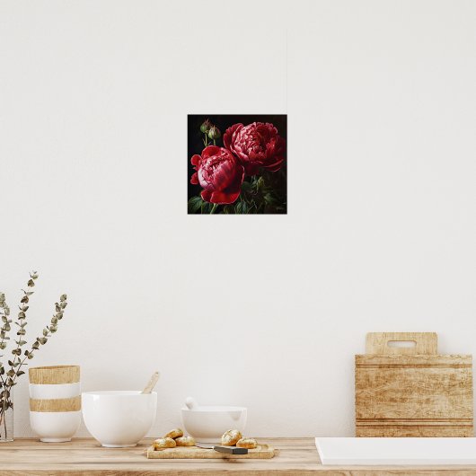 Poster d'impression Red Peonies (Cuisine)