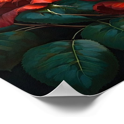 Poster d'impression Red Roses Flower Art (Coin)