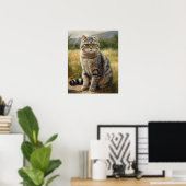 Poster d'impression Scottish Fold Cat Art (Bureau à domicile)