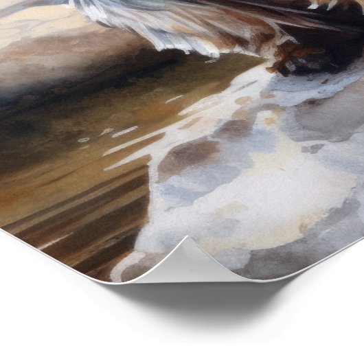 Poster d'impression Silky Terrier Dog Art (Coin)