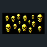 Poster d'impression Skulls Pop Art - Posters de cr<br><div class="desc">Imaginaire Art Skull Skeleton - Gris & Noir Métal Lourd Punk Rock College Pop Art Image</div>