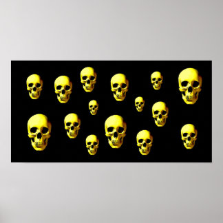 Poster d'impression Skulls Pop Art - Posters de cr