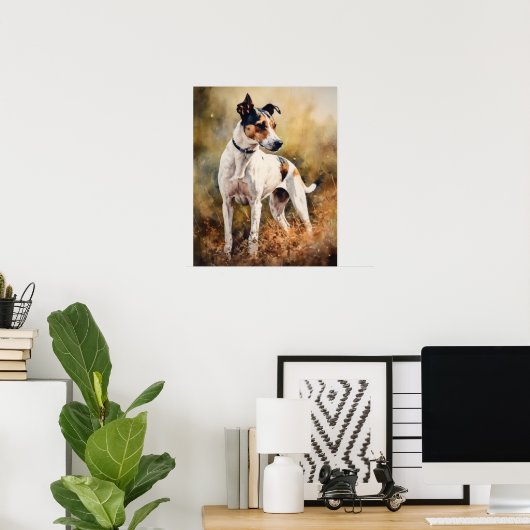 Poster d'impression Smooth Fox Terrier Dog Art (Bureau à domicile)