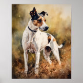 Poster d'impression Smooth Fox Terrier Dog Art (Devant)
