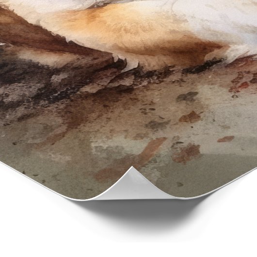 Poster d'impression St. Bernard Dog Art (Coin)