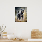 Poster d'impression Standard Schnauzer Dog Art (Cuisine)