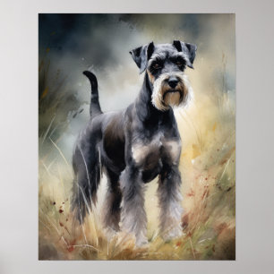 Poster d'impression Standard Schnauzer Dog Art