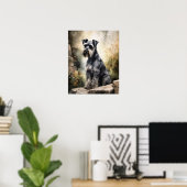 Poster d'impression Standard Schnauzer Dog Art (Bureau à domicile)