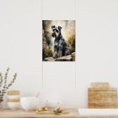 Poster d'impression Standard Schnauzer Dog Art (Cuisine)