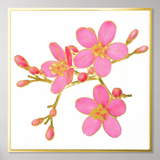 Poster d'impression sur les fleurs de printemps ro