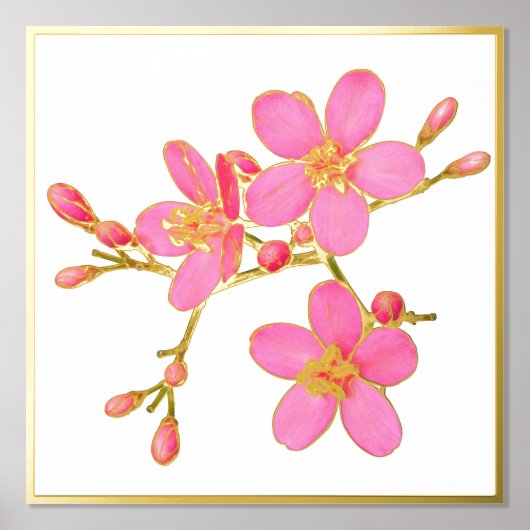 Poster d'impression sur les fleurs de printemps ro (Recto)