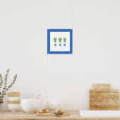 Poster d'impression Topiary Blue and White Ginger  (Cuisine)