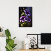 Poster d'impression violet Petunias (Bureau à domicile)