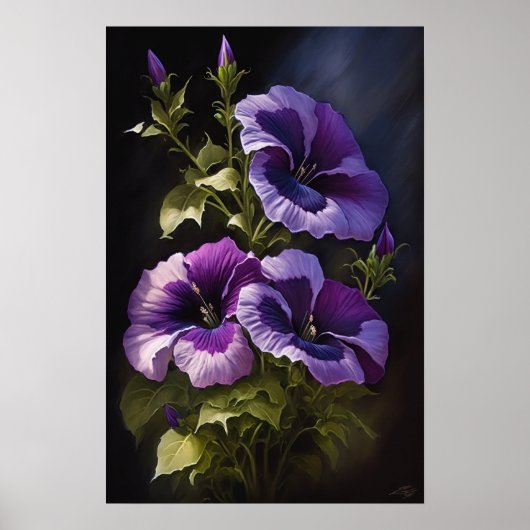 Poster d'impression violet Petunias (Devant)
