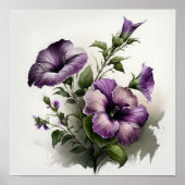 Poster d'impression violet Petunias (Devant)