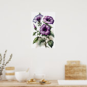 Poster d'impression violet Petunias (Cuisine)