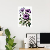Poster d'impression violet Petunias (Bureau à domicile)