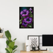 Poster d'impression violet Petunias (Bureau à domicile)
