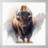 Poster d'impression Western Buffalo Art (Devant)