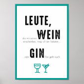 Poster DIN A4 "GIN GEHT AUCH" (Devant)