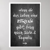 Poster DIN A4 "Zitrone - Tequila" (Devant)