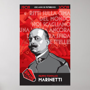 Poster Dinamo Futurista Marinetti Sfida alle Stelle