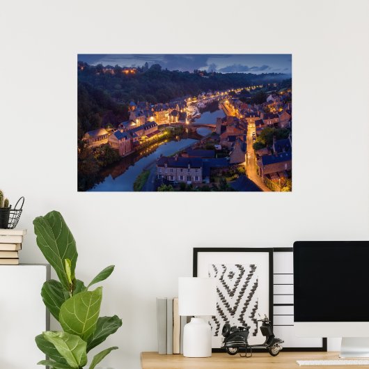 Poster Dinan, Bretagne, France (Bureau à domicile)