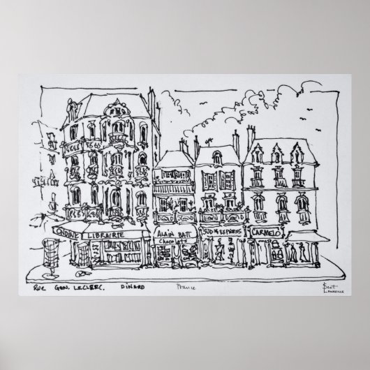 Poster Dinard, Bretagne du Nord, France (Devant)
