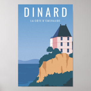 Poster Dinard la cote d'émeraude Lieu de voyage