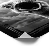 Poster Dinde Alien Drôle Ufo Selfie Thanksgiving Meme (Coin)